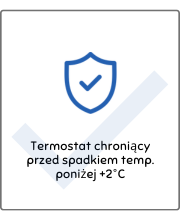 Termostat chroniący przed spadkiem temp. poniżej +2°C